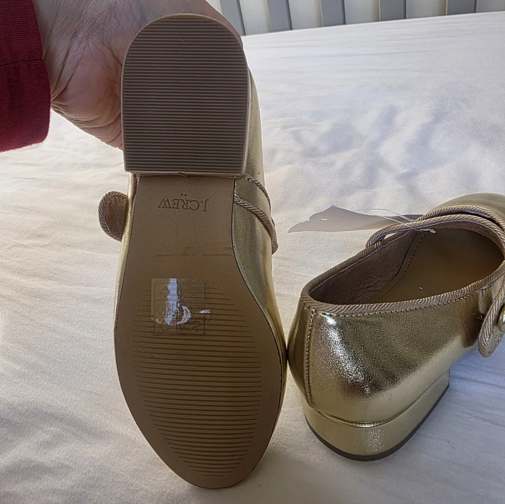 Crewcuts Gold Mary Jane Dress Shoes